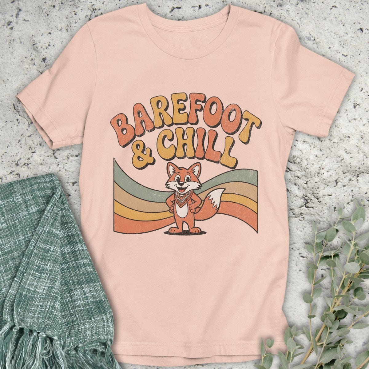 Stepping Green T-Shirt Barefoot Fox T-Shirt