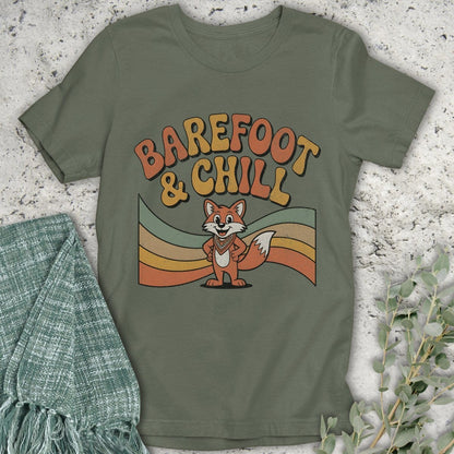Stepping Green T-Shirt Barefoot Fox T-Shirt