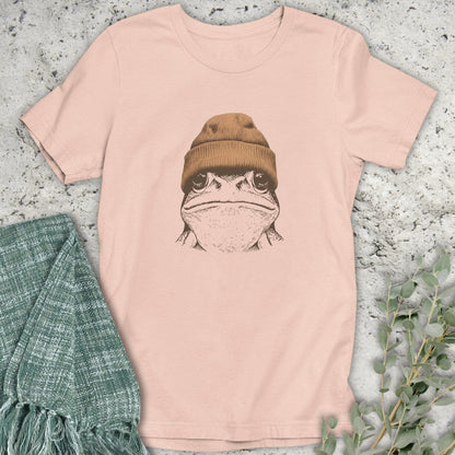 Stepping Green T-Shirt Beanie Frog T-Shirt