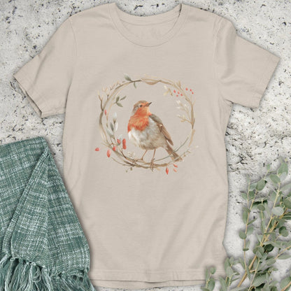 Stepping Green T-Shirt Bird Wreath T-Shirt