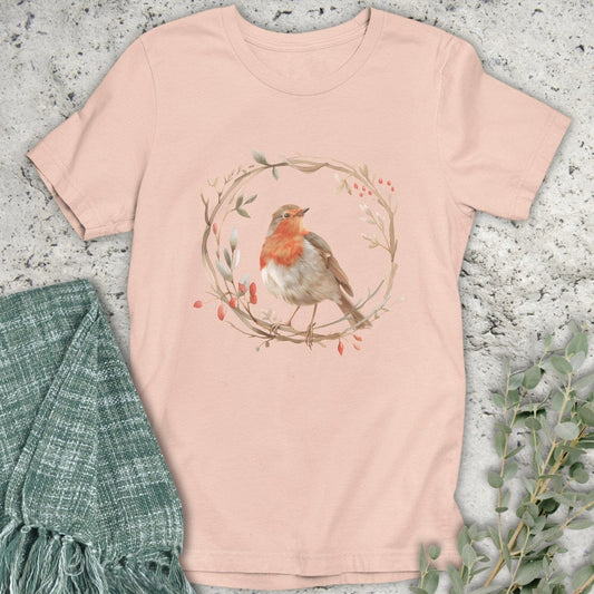 Stepping Green T-Shirt Bird Wreath T-Shirt