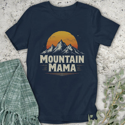Stepping Green T-Shirt Block Mountain Mama T-Shirt