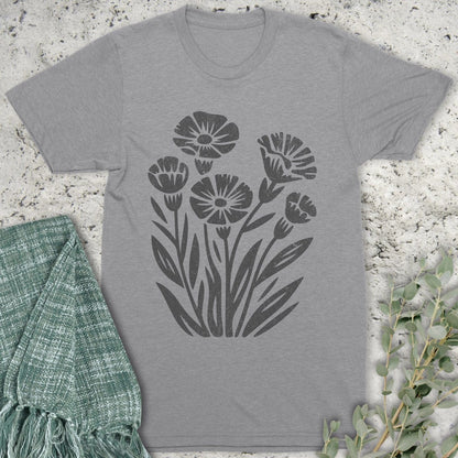 Stepping Green T-Shirt Blooming Wildflower Organic T-Shirt