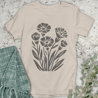 Stepping Green T-Shirt Blooming Wildflower Organic T-Shirt