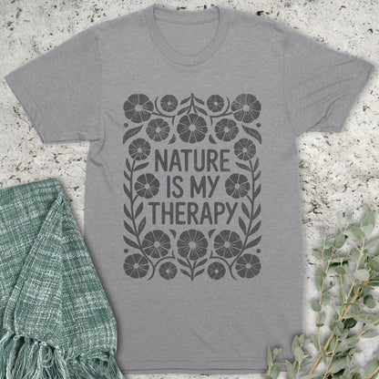 Stepping Green T-Shirt Boho Nature is My Therapy Organic T-Shirt