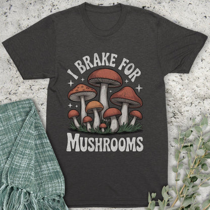Stepping Green T-Shirt Brake For Mushrooms Organic T-Shirt