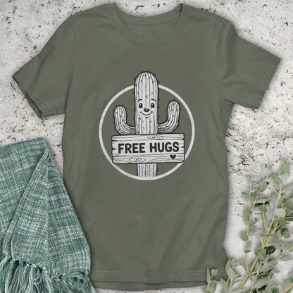 Stepping Green T-Shirt Cactus Hugs Organic T-Shirt