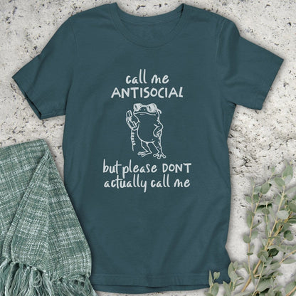 Stepping Green T-Shirt Call Me Antisocial T-Shirt