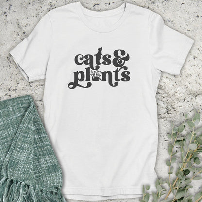 Stepping Green T-Shirt Cats and Plants T-Shirt