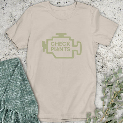 Stepping Green T-Shirt Check Plants T-Shirt