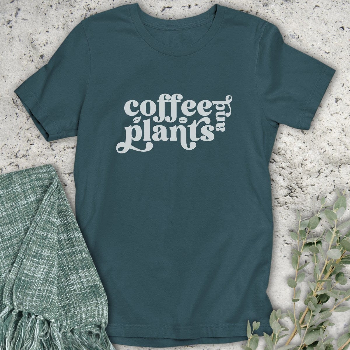 Stepping Green T-Shirt Coffee and Plants Organic T-Shirt