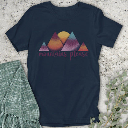 Stepping Green T-Shirt Colorful Mountains Please T-Shirt