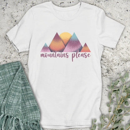 Stepping Green T-Shirt Colorful Mountains Please T-Shirt