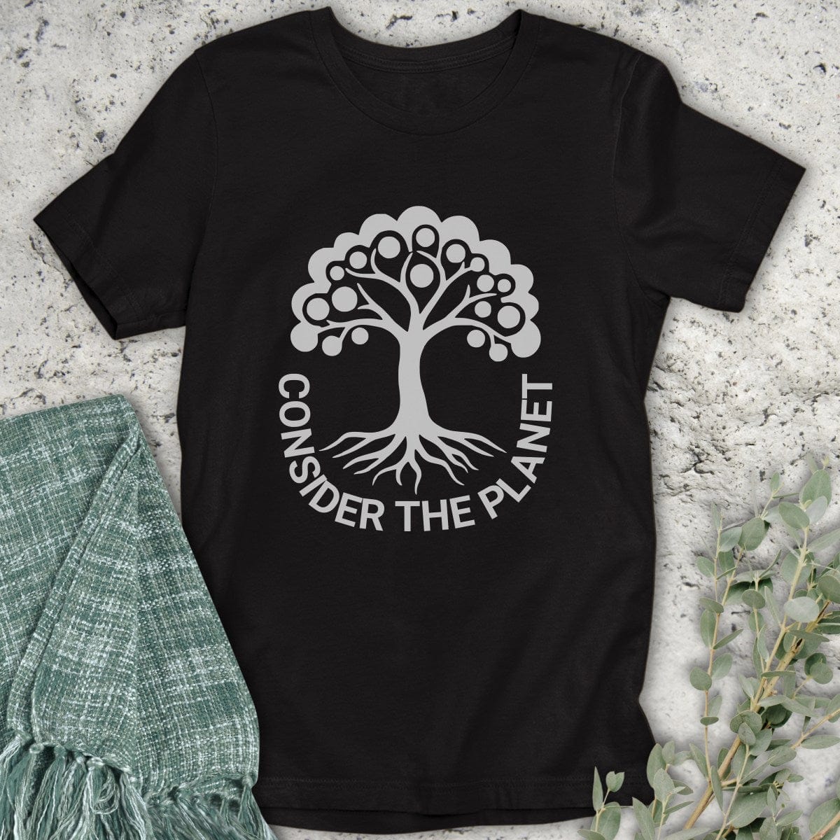 Stepping Green T-Shirt Consider The Planet T-Shirt