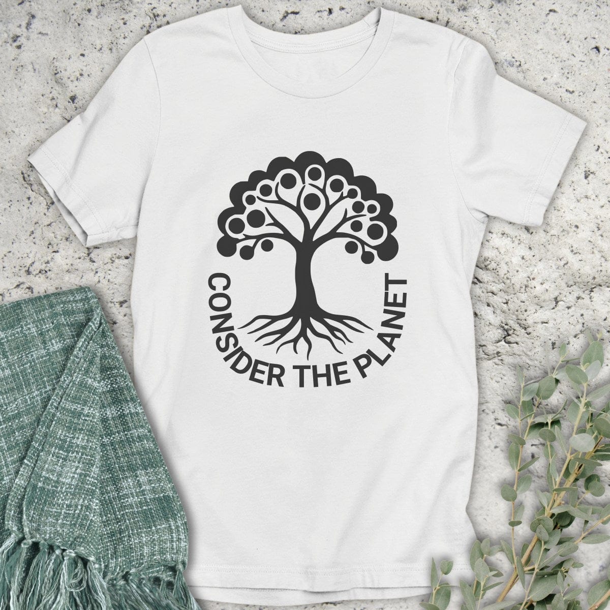 Stepping Green T-Shirt Consider The Planet T-Shirt