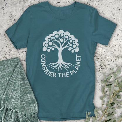 Stepping Green T-Shirt Consider The Planet T-Shirt