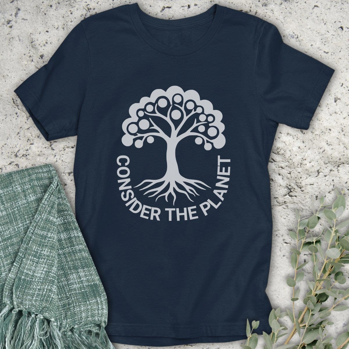 Stepping Green T-Shirt Consider The Planet T-Shirt