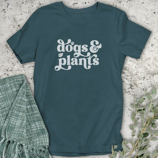 Stepping Green T-Shirt Dogs and Plants Organic T-Shirt