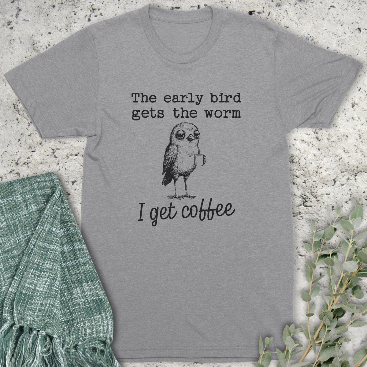 Stepping Green T-Shirt Early Bird Coffee 2 T-Shirt