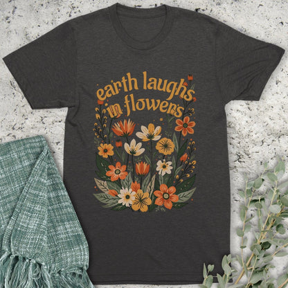 Stepping Green T-Shirt Earth Laughs Boho Organic T-Shirt