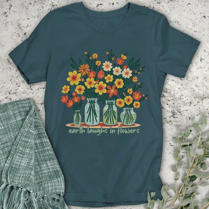 Stepping Green T-Shirt Earth Laughs Vases Organic T-Shirt