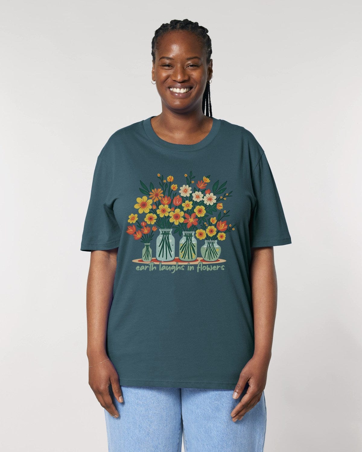 Stepping Green T-Shirt Earth Laughs Vases T-Shirt