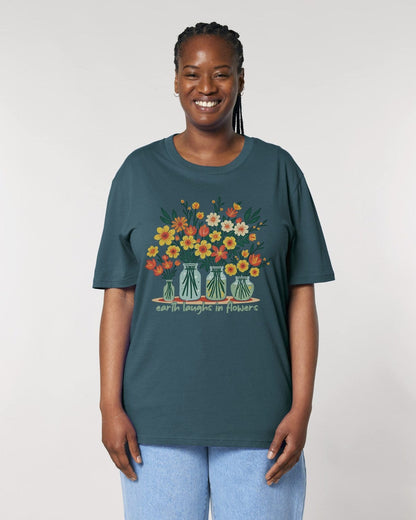 Stepping Green T-Shirt Earth Laughs Vases T-Shirt