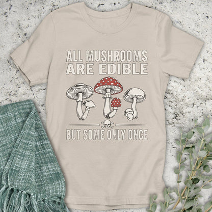 Stepping Green T-Shirt Edible Mushrooms Organic T-Shirt
