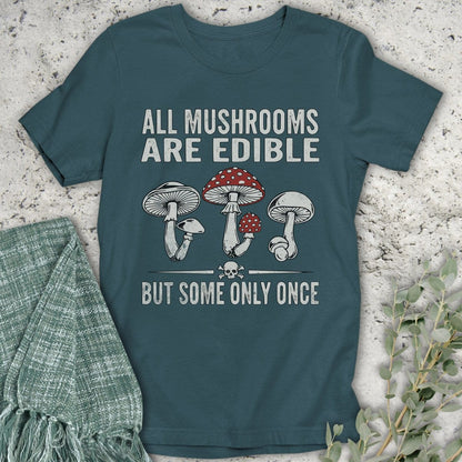 Stepping Green T-Shirt Edible Mushrooms Organic T-Shirt