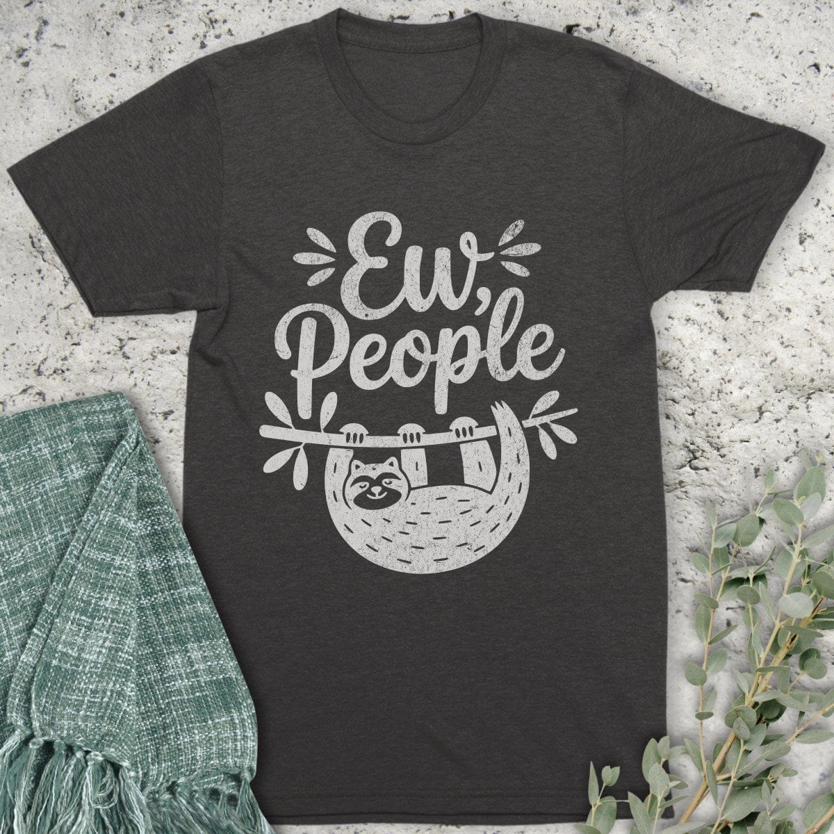 Stepping Green T-Shirt Ew People Sloth Organic T-Shirt