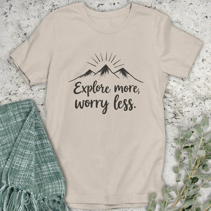 Stepping Green T-Shirt Explore More Worry Less T-Shirt