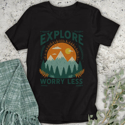 Stepping Green T-Shirt Explore Worry Less T-Shirt