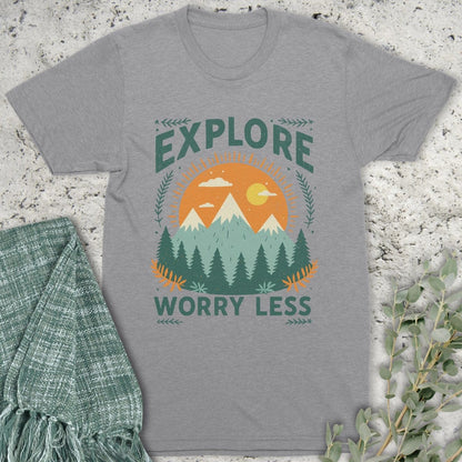 Stepping Green T-Shirt Explore Worry Less T-Shirt