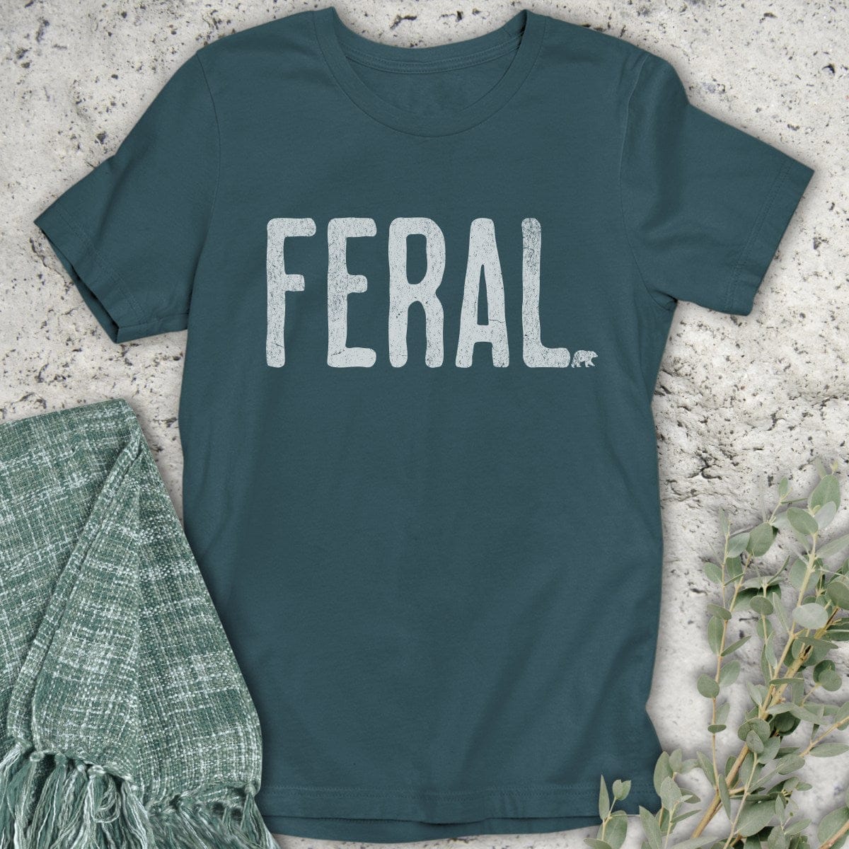 Stepping Green T-Shirt Feral Organic T-Shirt