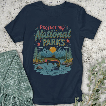 Stepping Green T-Shirt Fish Protect National Parks T-Shirt