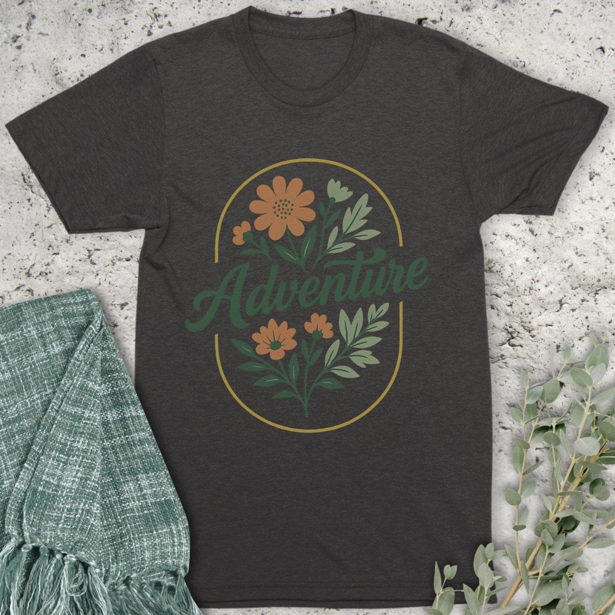 Stepping Green T-Shirt Floral Adventure Organic T-Shirt