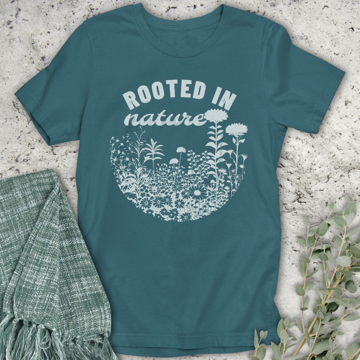 Stepping Green T-Shirt Floral Rooted in Nature T-Shirt