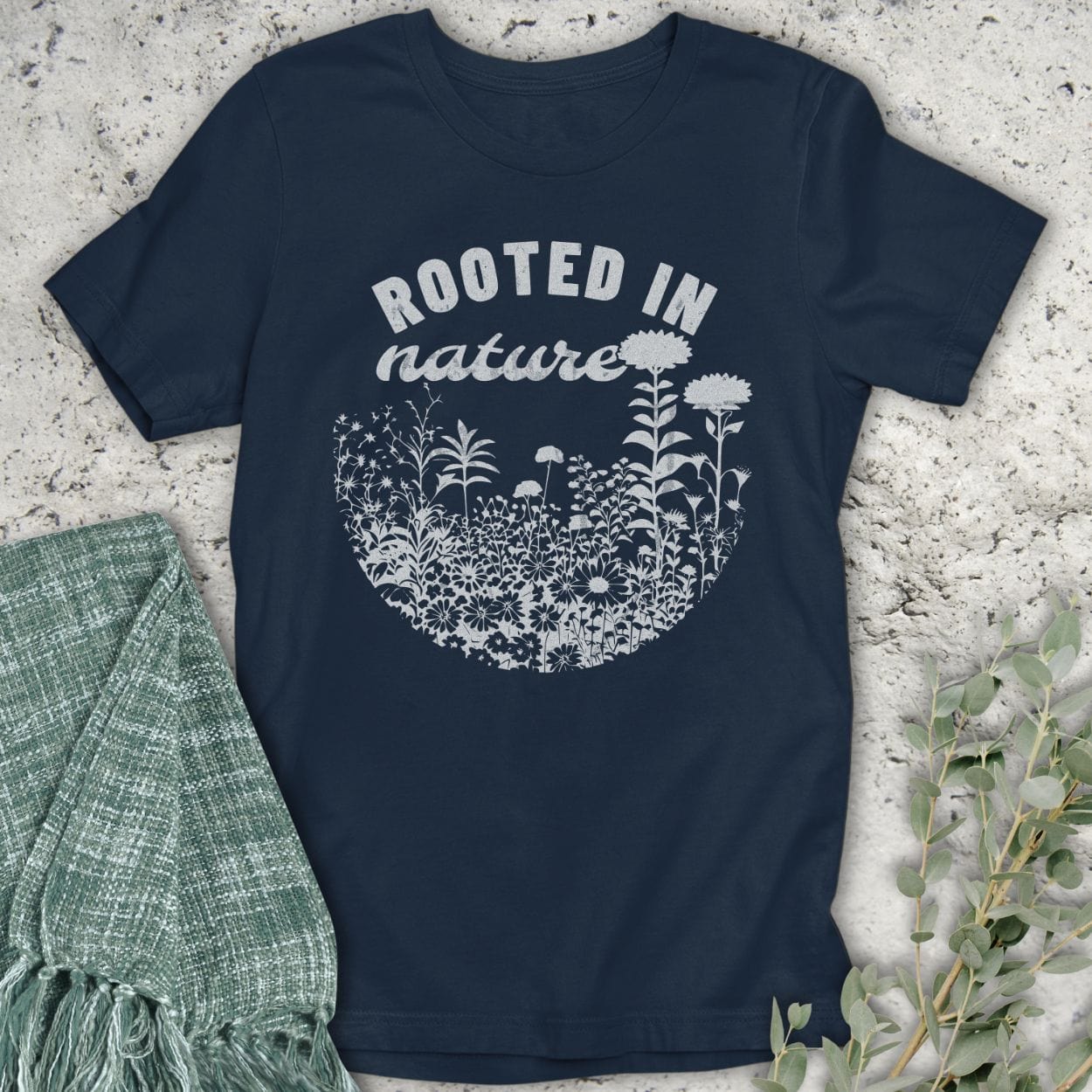 Stepping Green T-Shirt Floral Rooted in Nature T-Shirt