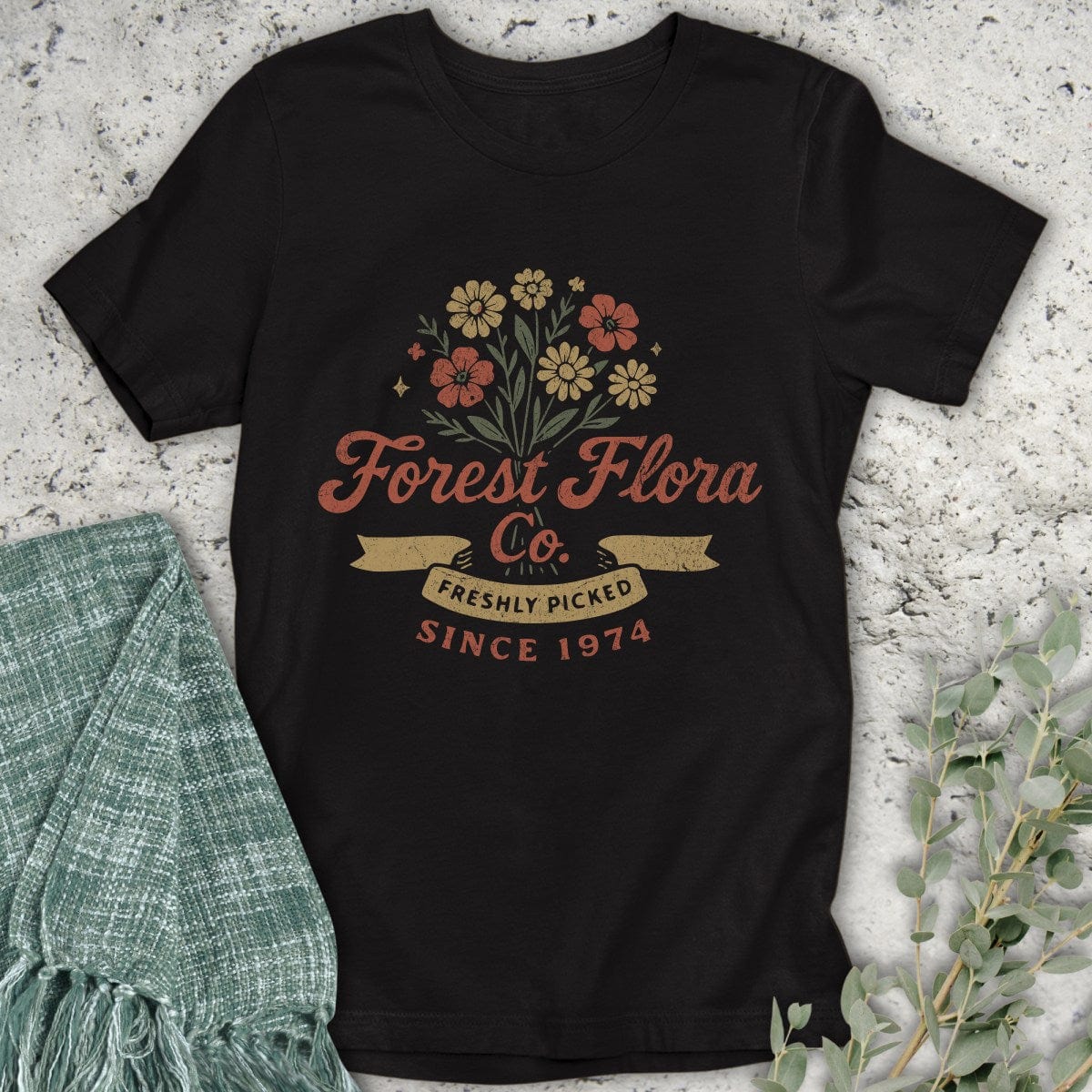 Stepping Green T-Shirt Forest Flora T-Shirt