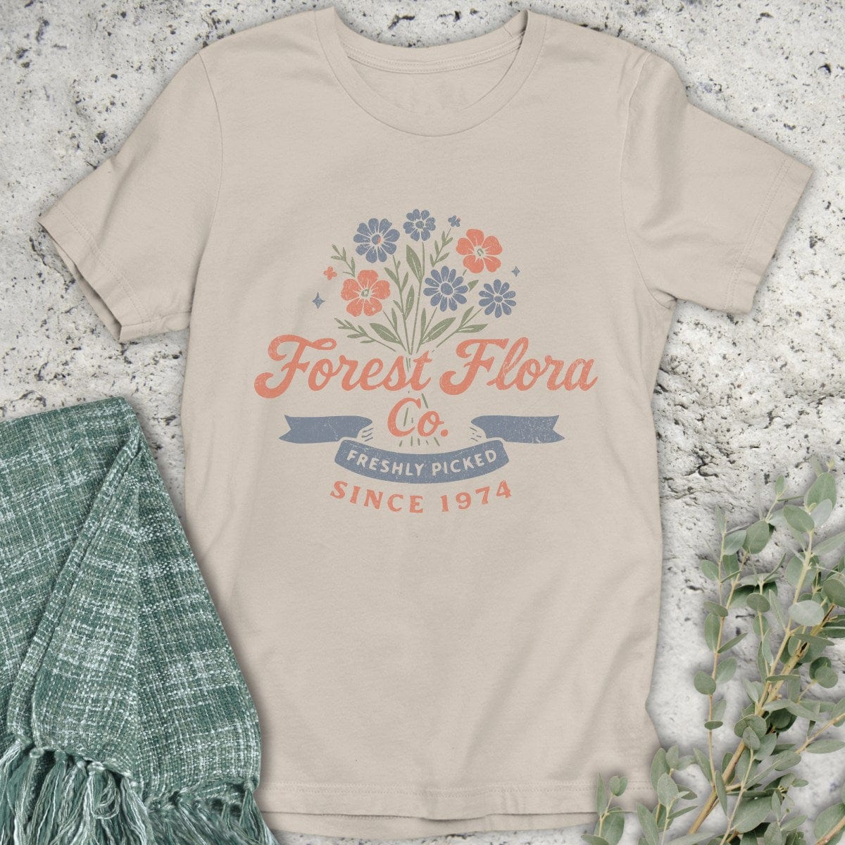 Stepping Green T-Shirt Forest Flora T-Shirt