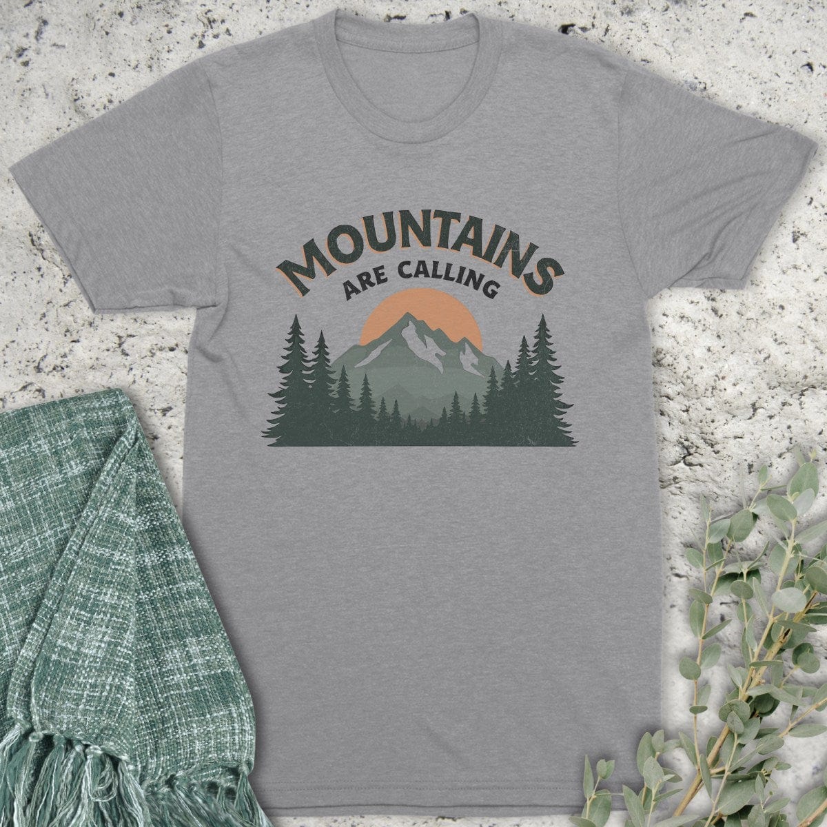 Stepping Green T-Shirt Forest Mountains Are Calling T-Shirt