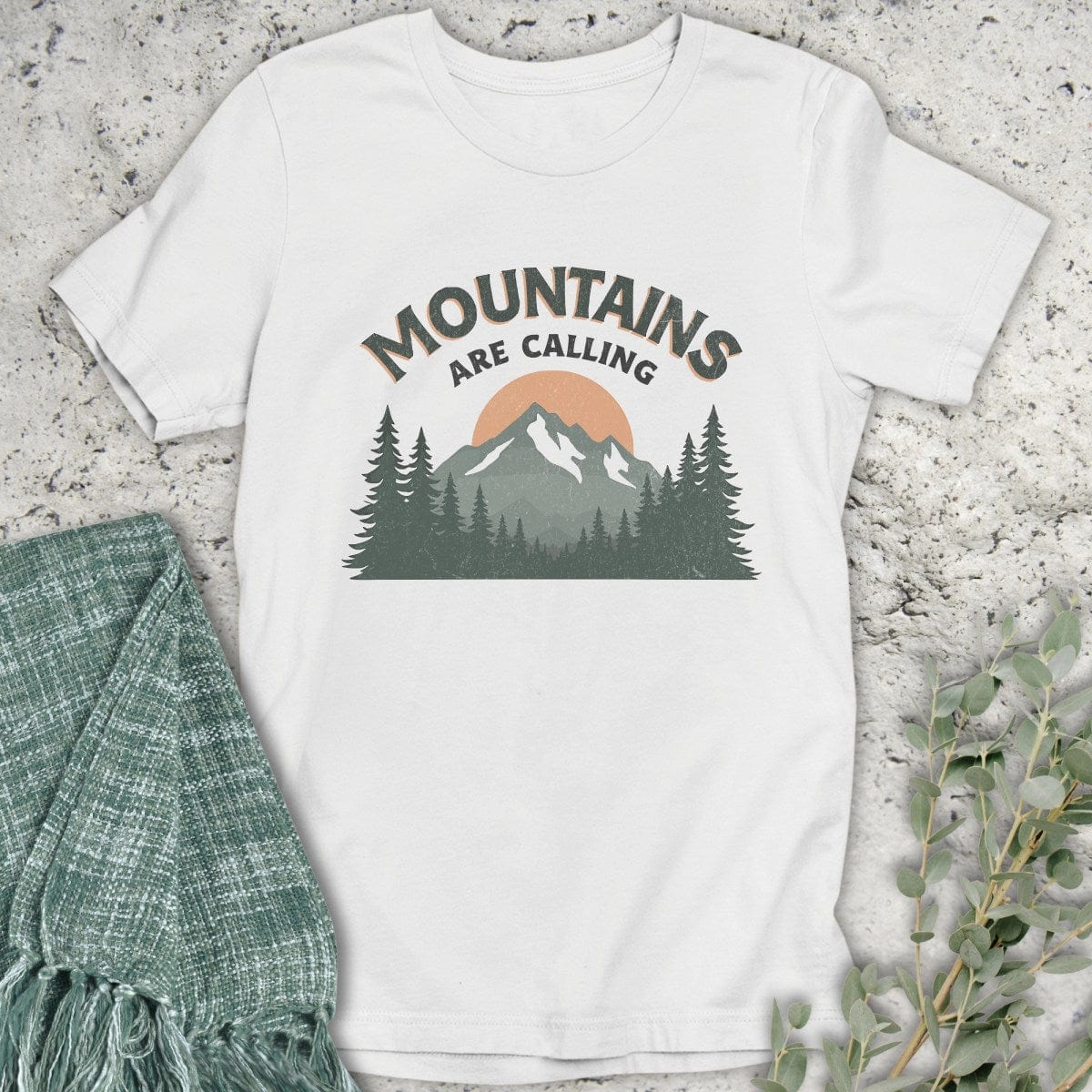 Stepping Green T-Shirt Forest Mountains Are Calling T-Shirt