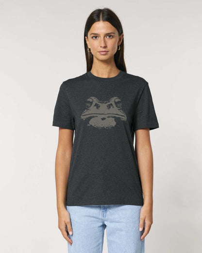 Stepping Green T-Shirt Frog Head Organic T-Shirt