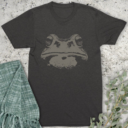 Stepping Green T-Shirt Frog Head Organic T-Shirt