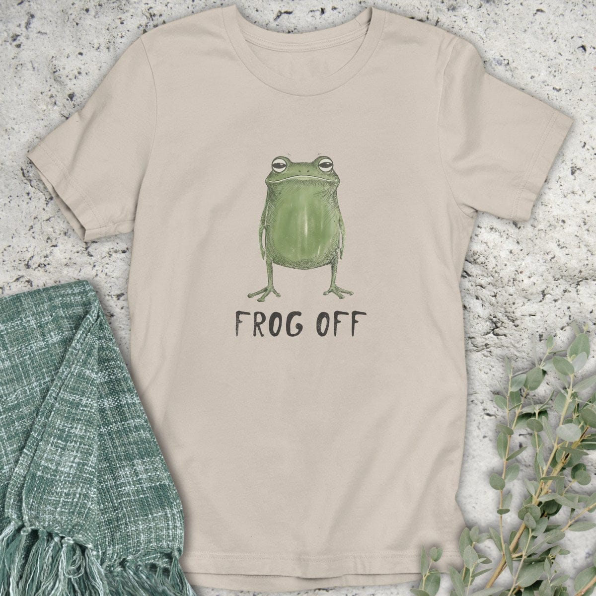 Stepping Green T-Shirt Frog Off Organic T-Shirt