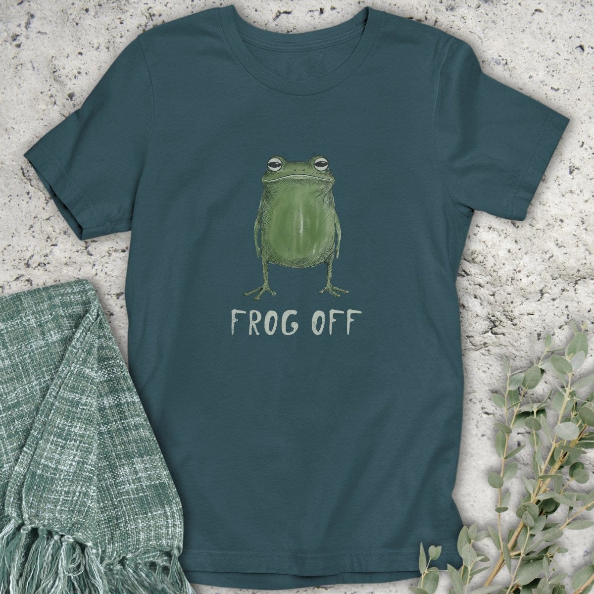 Stepping Green T-Shirt Frog Off Organic T-Shirt