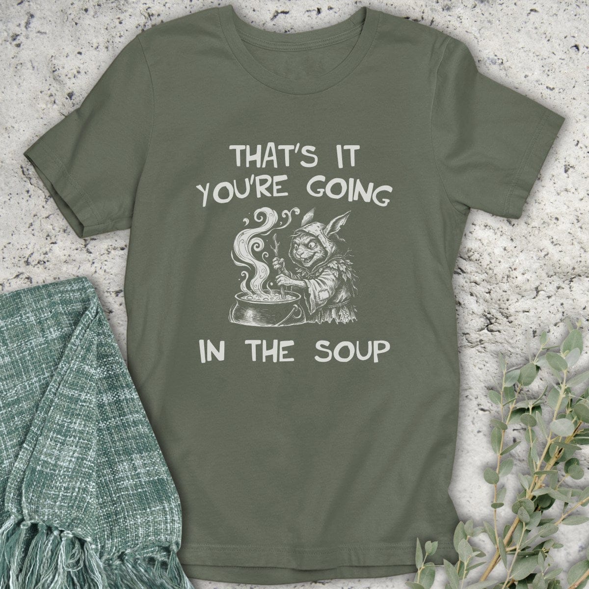 Stepping Green T-Shirt Going In The Soup Rabbit T-Shirt