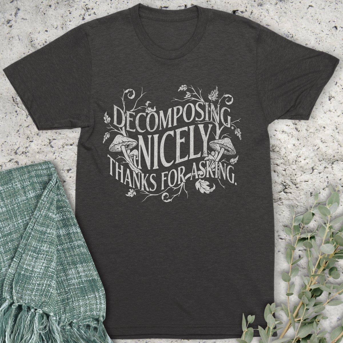 Stepping Green T-Shirt Goth Decomposing Organic T-Shirt