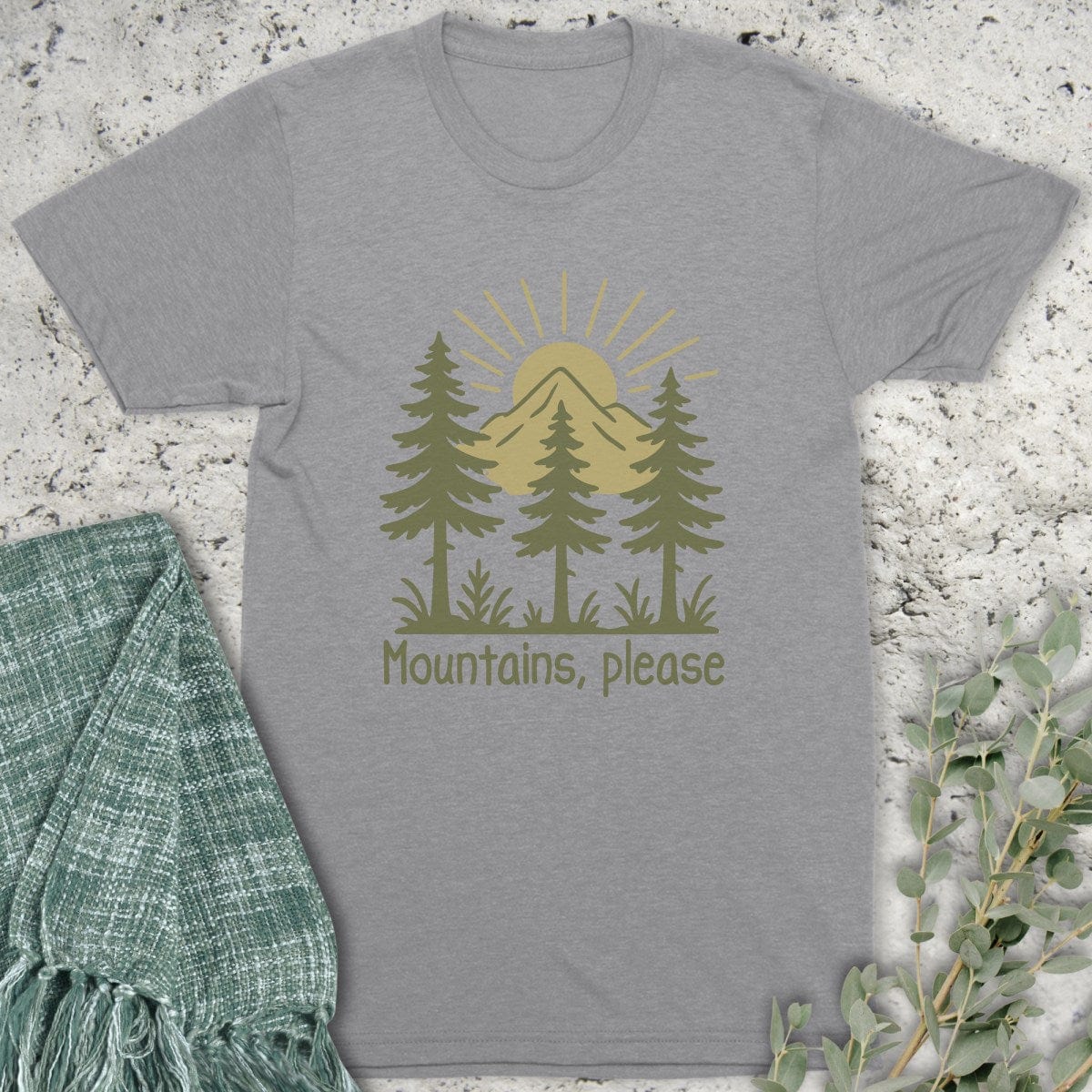 Stepping Green T-Shirt Green Mountains Please T-Shirt