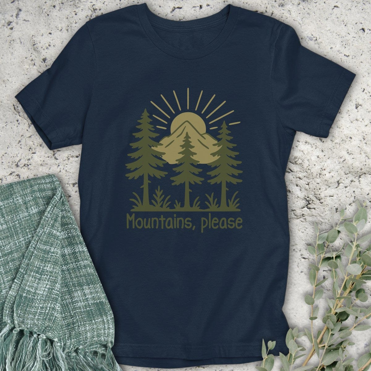 Stepping Green T-Shirt Green Mountains Please T-Shirt